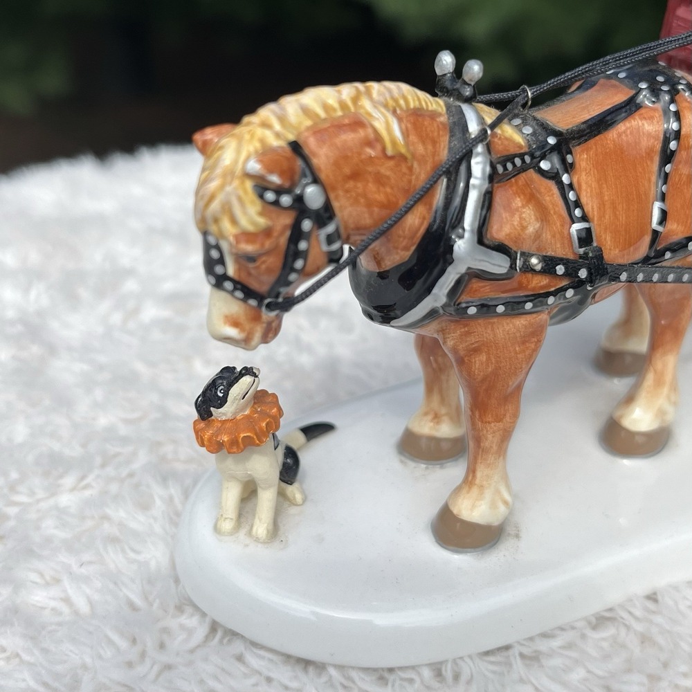 Dept 56 Halloween Hayride Clydesdale Kids Ghost Pumpkin Witch Snow Village w Box - Picture 7 of 11